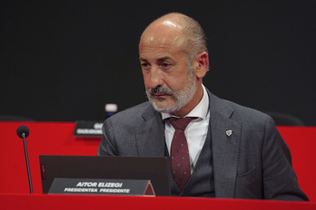 Elizegi se ha mostrado muy crítico con el poco descanso de que va a disponer el Athletic antes de la vuelta de las semifinales coperas.