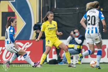 Eizagirre, bigoleadora hoy, y Miguélez, en una imagen del partido.