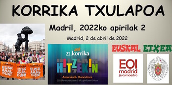 El cartel anunciador de Korrika Txulapoa.