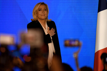 Le Pen bart gaueko hitz hartzean