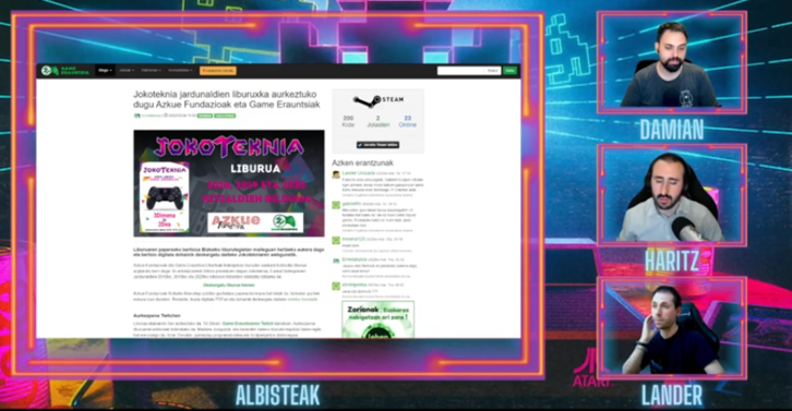 Game Erauntsiaren twitch emanaldiako irudia