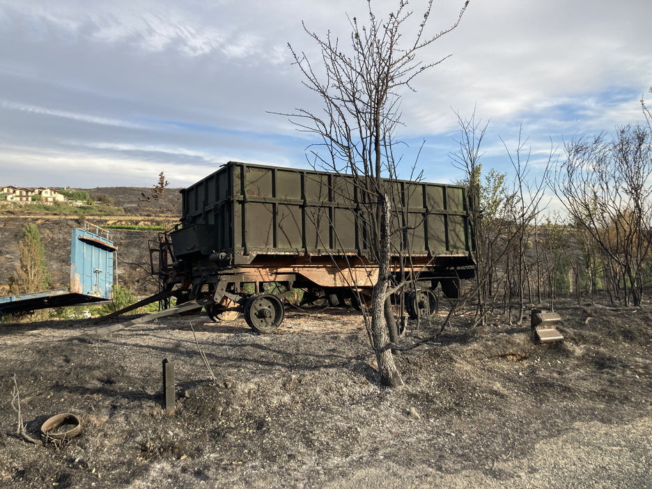 Efectos de las llamas en la zona de Uxue. Efectos de las llamas en la zona de Uxue.