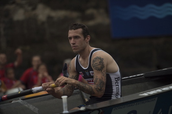 Iñaki Goikoetxea, «Bou Bizkaia» traineruko tostetan.