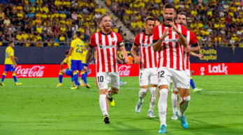 Guruzetak bi gol egin zituen Cadizen kontrako partidan.