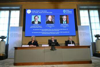 Alain Aspect, John F. Clauser y Anton Zeilingier han siido distinguidos hoy con el Premio Nobel de Física 2022.
