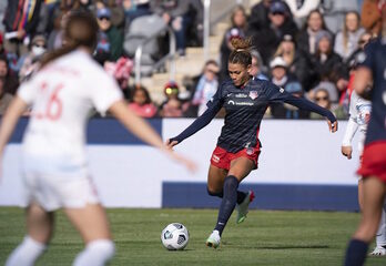 Trinity Rodman, con la camiseta de Washington Spirit, con el que ha firmado una renovación de récord.