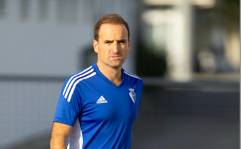 Jagoba Arrasate durante el entrenamiento en Tajonar.