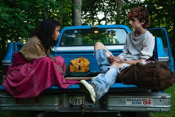 Taylor Russell y Timothée Chalamet en su viaje antropófago.