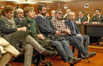 Ochandiano, Telleria y De Miguel, durante el juicio.