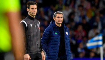 Valverde en el derbi de Anoeta.