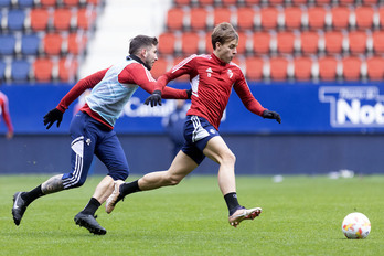 Osasuna ha entrenado por última vez en tierras navarras esta semana.