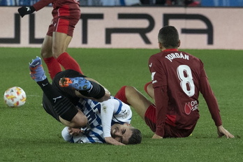 De un balón robado por Jordán ha llegado la jugada del decisivo 0-1.