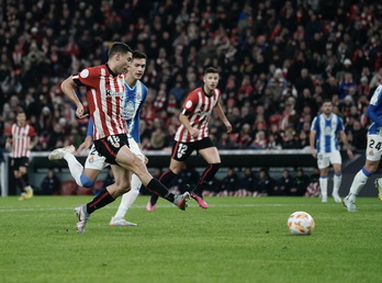 De Marcos ha marcado el gol del Athletic en el primer tiempo.