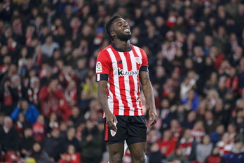 Iñaki Williams en su último partido de Liga ante el Real Madrid.
