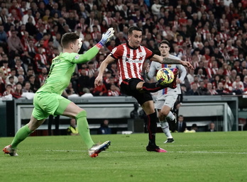 Berenguer ha tenido una de las claras ocasiones para el Athletic.