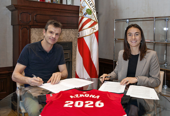 Ane Azkona eta Jon Uriarte Ibaiganen.