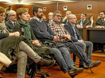 Koldo Ochandiano, Aitor Telleria y Alfredo de Miguel durante el juicio.