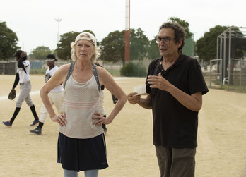 Agustí Villaronga dirigiendo a Susi Sánchez en su adiós al cine.