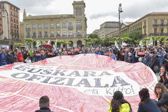 Iruñean egindako mobilizazioa. 