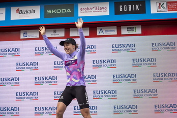 Usoa Ostolaza, ahaztuko ez duen eguna borobiltzeko podian lehen euskalduna bezala.