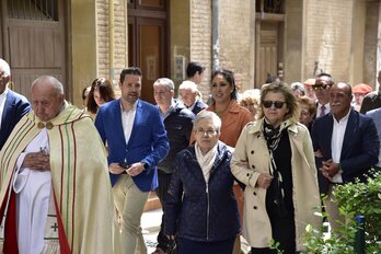 Alejandro Toquero, en la procesión de San Isidro Labrador en Tutera. 