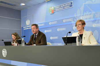 Arantxa Tapia, en la rueda de prensa tras el Consejo de Gobierno. 