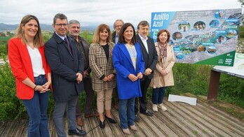 La jeltzale Beatriz Artolazabal en la presentación del ‘Anillo Azul’ de Gasteiz.