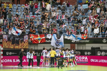 Ambiente en Illunbe el año pasado durante la disputa de la Copa de balonmano.