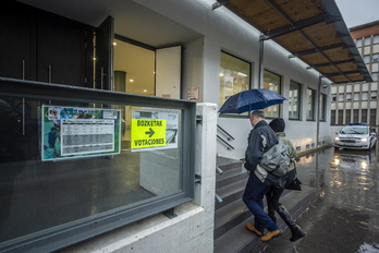 Colegio electoral situado en el centro de Gasteiz.