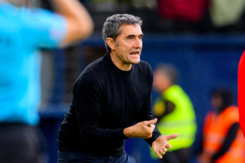 Valverde en el partido ante el Villarreal de hace quince días.