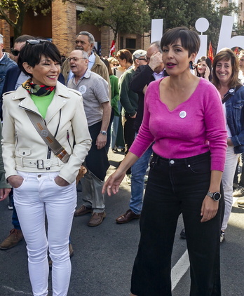 Maddalen Iriarte y Rocío Vitero, en el pasado Aberri Eguna.