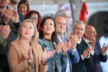 La candidata jeltzale durante un acto de campaña.