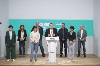 Rueda de prensa de valoración de los resultados electorales de EH Bildu.