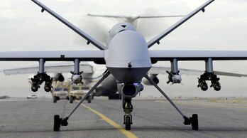 Vehículo aéreo no tripulado del modelo General Atomics MQ-9 Reaper de la Fuerza Aérea estadounidense.