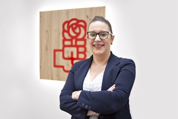Esther Iso, candidata del PSN por Tafalla, en una imagen promocional de su candidatura.