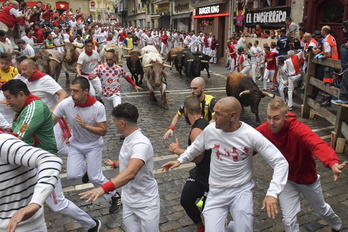 Corredores en plena faena. 