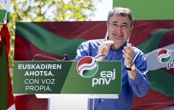 Aitor Esteban, en un acto anterior de esta campaña.