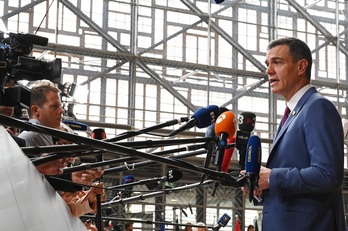 Pedro Sánchez, en su comparecencia en Bruselas.