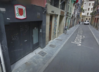 Sede de la peña La Única, la más antigua de Iruñea, en la calle Jarauta.