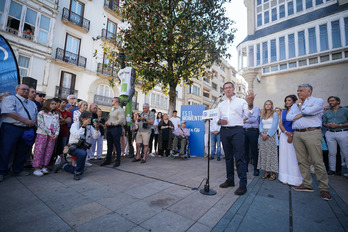 Alberto Núñez Feijóo, este sábado en Gasteiz.