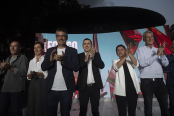 Acto de cierre de campaña de EH Bildu, en Donostia. 