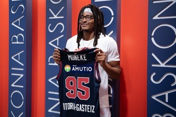 Chima Moneke ha llegado a Gasteiz con ganas de reivindicarse e iniciar una nueva etapa.