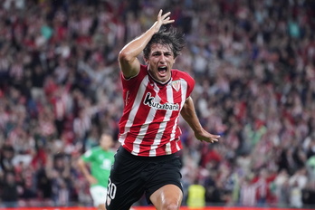 Unai Gómez ha marcado su primer gol con el Athletic.