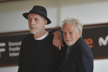 Los directores Fernando Trueba y Javier Mariscal, en Donostia.