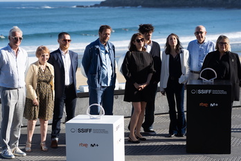 ‘Un Silence’ filmaren lantaldea, photocall-ean.