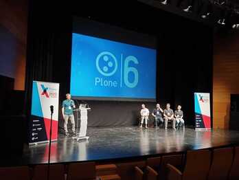 Ploneconf 2023 konferentziaren uneetako bat.