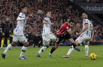 Zubimendi y Barrenetxea jugaron el derbi de San Mamés infiltrados.