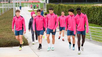 Adama Boiro lehen taldearekin entrenatu du Lezaman.