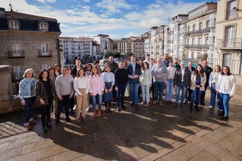 El PNV ha celebrado un acto en Gasteiz para presentar a su candidato a Lehendakari, Imanol Pradales.