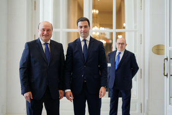 Andoni Ortuzar e Imanol Pradales, en el Hotel Ritz de Madrid.